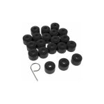 20pcs pour vw golf cache boulon jantes voiture ecrou de roue bouchon, noir