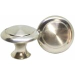 20x bouton de tiroir metal boutons de porte de placard de cuisine en aspect inox satin� ronde argent ...