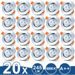 Einfeben - 20x spots encastrables led spot encastrable 3w plafonnier spot spot encastrable blanc froid ... Einfeben - 20x spots encastrables led spot encastrable 3w plafonnier spot spot encastrable blanc froid ...