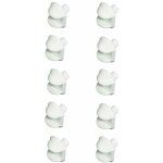 20x taquet plastique blanc pour tablette verre 6mm meuble �tag�re placard armoire plateau fixation