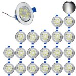 Aufun - 20x3w led encastr plat encastr spots led encastrs, plafonnier ip21 pour salon, chambre, couloir, ...