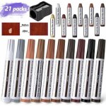 21 pcs stylos de retouche de meubles marqueur feutr� multi - usages kit de r�paration de meubles pour ...