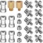 22 pcs vis adaptateur cam�ra, vis 1 / 4 � 3 / 8 tr�pied vis � filetage adaptateur pour flashs convertisseur ...