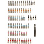 22812 set tournevis - coffret vissage courts 67 pices avec porte - embout magntique - chrome vanadium ...