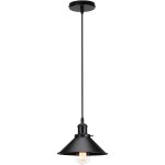 22cm r�tro lustre suspension industrielle e27 douille noir plafonnier luminaire ajustable 1pcs