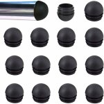 22mm rond chaise tube embouts insert noir nervur� rond d�me embouts pour pieds de meubles tables et chaises ...