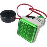 22mm testeur de tension de courant alternatif, ac 60 - 500v / 1 - 100a / 0 - 99 hz voltmtre ampremtre ...