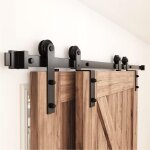 230cm / 7. 5ft porte coulissante systeme interieur avec rail bypass double portes interieur rail, facile ...