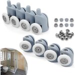 23mm roulette porte coulissante, 8 pcs galet porte rouleau roulette roue pour cabine salle de bain