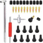 23pcs demonte valve pneu outil remover pour voiture remplacement, valve core 10pcs, 4 - 1 outil de r�paration ...