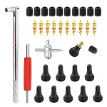 Csparkv - 23pcs demonte valve pneu outil remover pour voiture remplacement, valve core 10pcs, 4 - 1 outil ...
