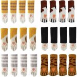 24 chaussettes de chaise mignonne pattes de chat couvre - jambes de chaise protecteurs de plancher anti ...