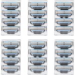 24 lames de rasoir, recharges compatibles avec le manche mach 3, triple lame, conception anti - obstruction, ...