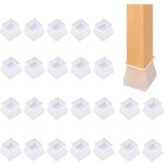 24 pcs pied de chaise silicone embout de chaise protection pied cache pied de table carr� pr�venir les ...