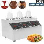 240w chauffe - sauce �lectrique commercial 3 bouteilles machine � chauffer le chocolat chaud