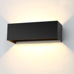24w applique murale exterieur led, 3000k applique murale int�rieure noir, �clairage ext�rieur r�glable ...