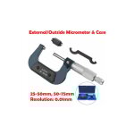 25 - 50 mm métrique externe / micromètre extérieur, mesure et boîtier 25 - 50 mm métrique externe / micromètre extérieur, mesure et boîtier