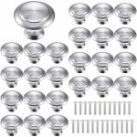 25 pièces poignées meuble pour, boutons de tiroir, boutons porte rond, poignées rondes en acier inoxydable, ... 25 pièces poignées meuble pour, boutons de tiroir, boutons porte rond, poignées rondes en acier inoxydable, ...