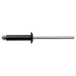 250 rivets aveugles eclat�s t�te large gostar 4. 8 x 16 mm - aluminium / acier noir - d - work