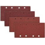 25x papier de verre - abrasif ponceuse vibrante - feuilles abrasives collantes avec crochet et scratch ...