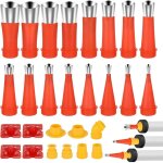 27 pi�ces kit embout cartouche silicone de calfeutrage, canule silicone de calfeutrage universelle en ...