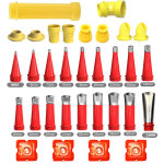 27 pi�ces kit embout cartouche silicone de calfeutrage, canule silicone de calfeutrage universelle en ...