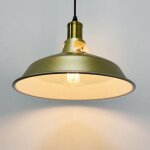27cm lustre suspension industrielle en m�tal e27 lampe vintage r�tro pour salon chambre cuisine dor� ...