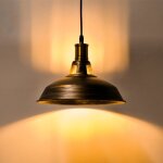 27cm lustre suspension industrielle vintage plafonnier en mtal abat - jour chapeaux luminaire bronze ...