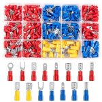 280 pi�ces 15 types cosses electriques a sertir connecteurs avec douilles isolantes, anneau plates fourches ...