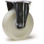 2gt roues et roulettes - roulette fixe diam�tre 80 mm roue polyamide 6 blanc renforc�e - 250 kg