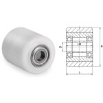 2gt roues et roulettes - galet 82 x 70 plastique polyamide blanc alsage (al) : 17 mm