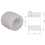 2gt roues et roulettes - galet 82 x 70 plastique polyamide blanc sans rab (c x d) : 47 x 16
