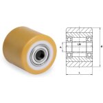2gt roues et roulettes - galet 82 x 70 polyur�thane orange alimentaire al�sage (al) : 25 mm