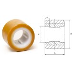 2gt roues et roulettes - galet 82 x 70 polyur�thane orange alimentaire sans rab (c x d) : 47 x 16