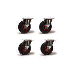 2gt roues et roulettes - lot de 4 roulettes pivotantes pneu gonflable 3. 00 - 4 - 405 kg