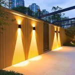 2led applique murale ext�rieure solaire imperm�able �clairage ambiant ext�rieur lumi�res blanches chaudes ...