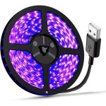 2m lumiere noire uv led usb noir dc5v 390nm - 400nm smd 3528 120 led �tanche ip65 super lumineuse pour ...