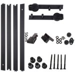 2m quincaillerie kit de rail suspendu porte coulissante ensemble industriel hardware kit pour porte suspendue ...