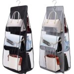 2pack organiseur de sac � main � suspendre 6 poches organisateur de garde robe sacs penderie sac de rangement ...
