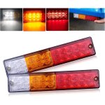 2pcs 12v feux de remorque led, universel led feux arrire 20led feux de recul freinage clignotant eclairage ...