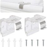 2pcs 25mm rideau de store fixe code d'installation, support de fixation de rideau rideau fixe code d'installat ...
