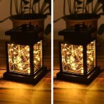 2pcs 30 led lampe de jardin solaire, lampe solaire exterieur, lanterne solaire led exterieur a suspendre, ...