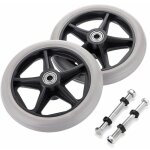 2pcs de 6 pouces roue en caoutchouc de remplacement pour fauteuil roulant roues avant rollator walker ...