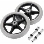 2pcs de 6 pouces roue en caoutchouc de remplacement pour fauteuil roulant roues avant rollator walker ...