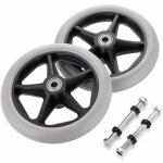 - 2pcs de 6 pouces roue en caoutchouc de remplacement pour fauteuil roulant roues avant rollator walker ...
