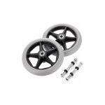 Ikodm - 2pcs de 6 pouces roues en caoutchouc de remplacement - pour fauteuil roulant - roues avant rollator ...