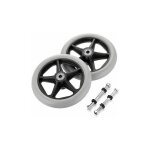 2pcs de 6 pouces roue en caoutchouc de remplacement pour fauteuil roulant roues avant rollator walker ...