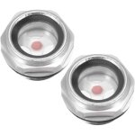 2pcs accessoires de compresseur d'air en alliage d'aluminium de fil de g3 / 4, miroir d'observation d'huile ...