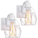2pcs applique murale d'intérieur rétro lampe murale cage en métal applique murale rétro moderne blanc ... 2pcs applique murale d'intérieur rétro lampe murale cage en métal applique murale rétro moderne blanc ...