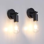 2pcs appliques murales vintage industrielle e27 edison ampoules douille lampe de chevet support de lampe ...